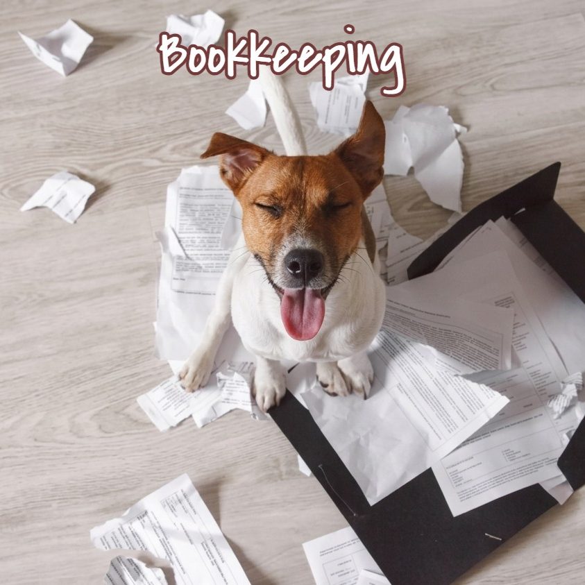 Less Dogs Dinner more Best Treats A little dog with eyes closed thinking he might go barking mad if he loses another receipt before we introduced him to cloud bookkeeping.